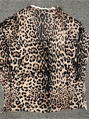 Ellison Leopard Print Button-Front Cardigan